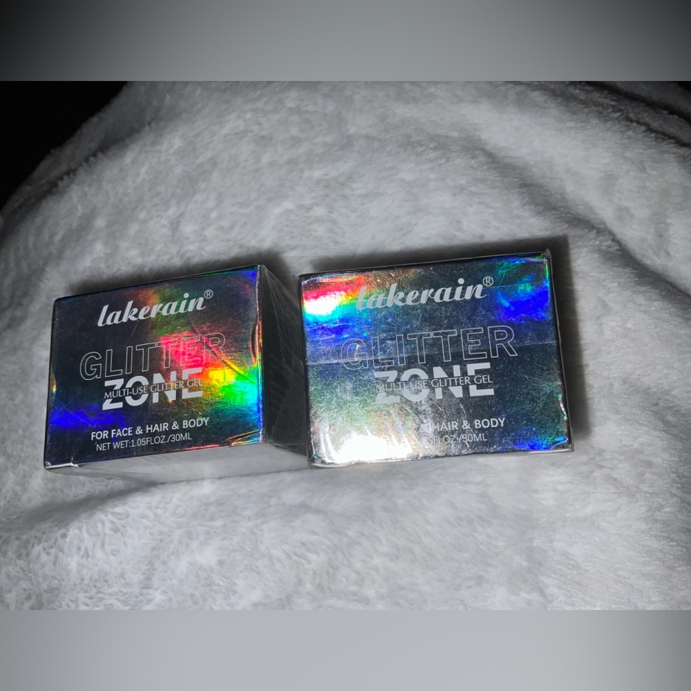 LAKERAIN GLITTER ZONE MULTI USE BODY GLITTER GEL. #04. 2 PK  SEALED NEW